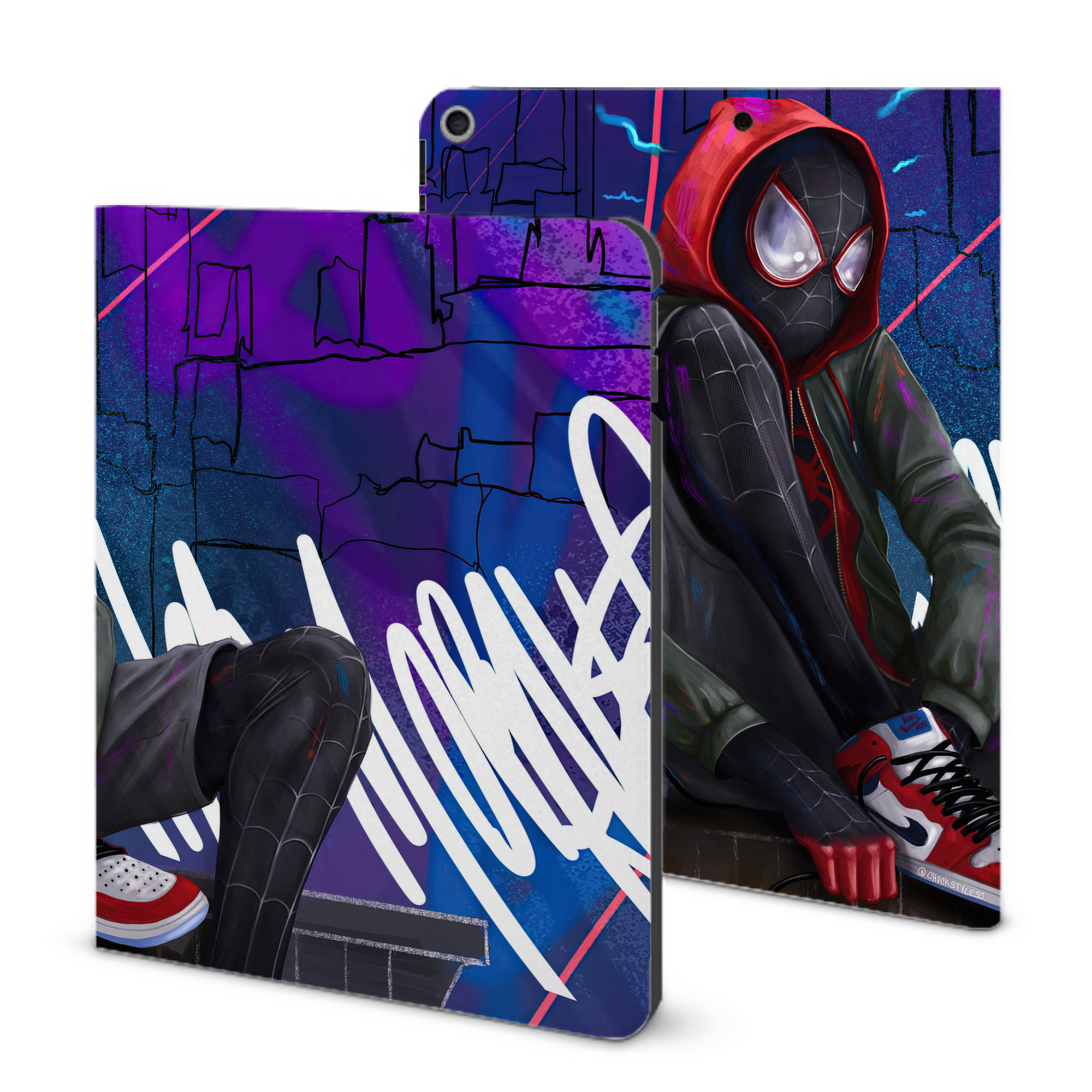 （画像用） Spider Man スパイダーマン IPad ケース ブック型 PUレザー TPU 耐衝撃 軽量 薄型 ペン収納なし 全面保護 IPad 各モデル対応